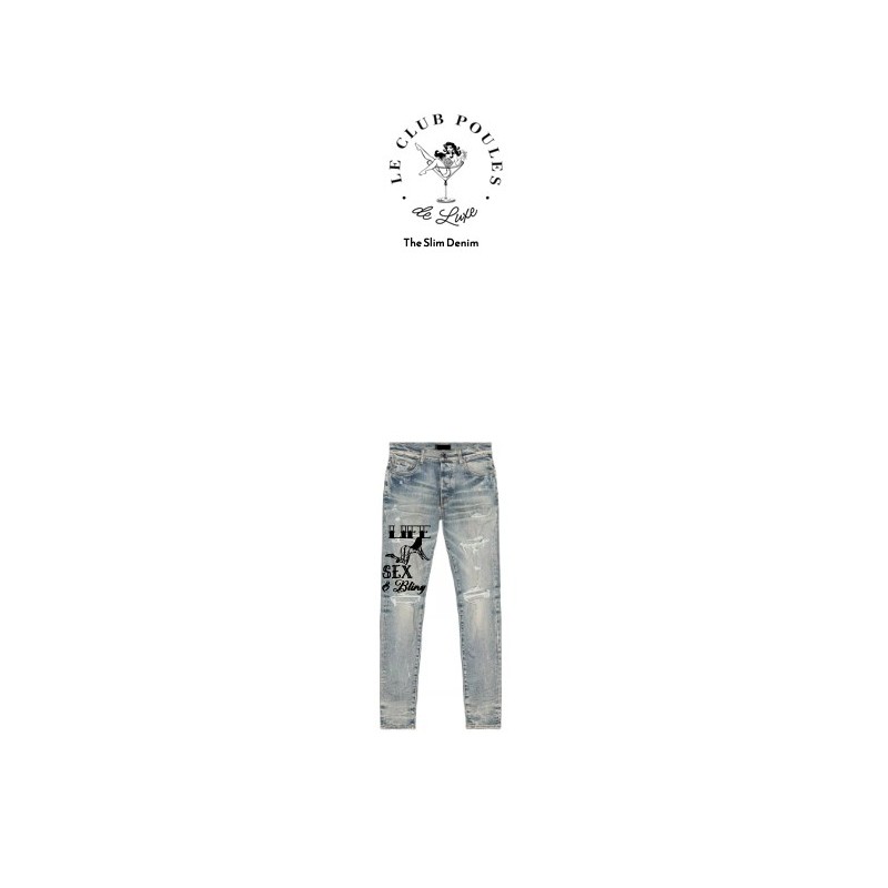 ClubPoulesDeLuxe × Tattoo Slim Denim